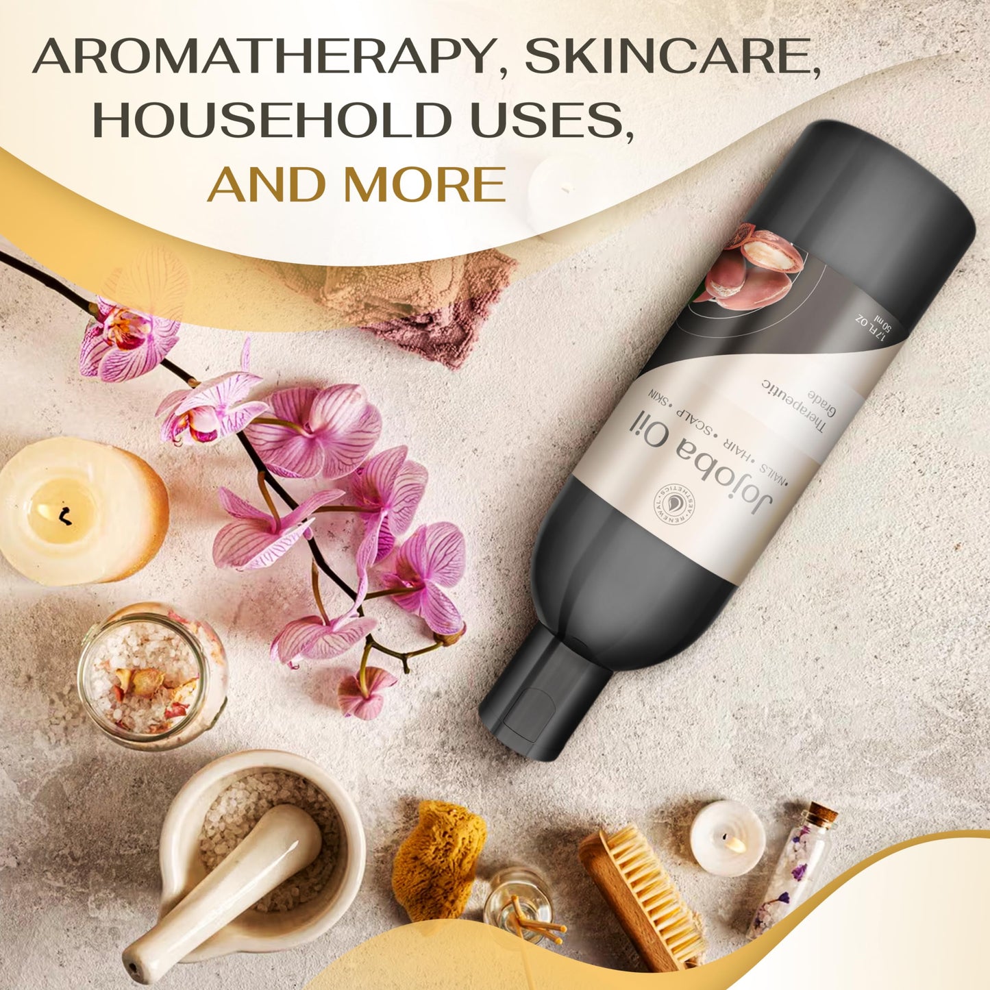 Sweet Oil - Hair and Skin Softener, Organic Natural Carrier Body Oil, Carrier Oil for Essential Oils - Massage Oil Renewal AestheticsBuy Supplements Australia
