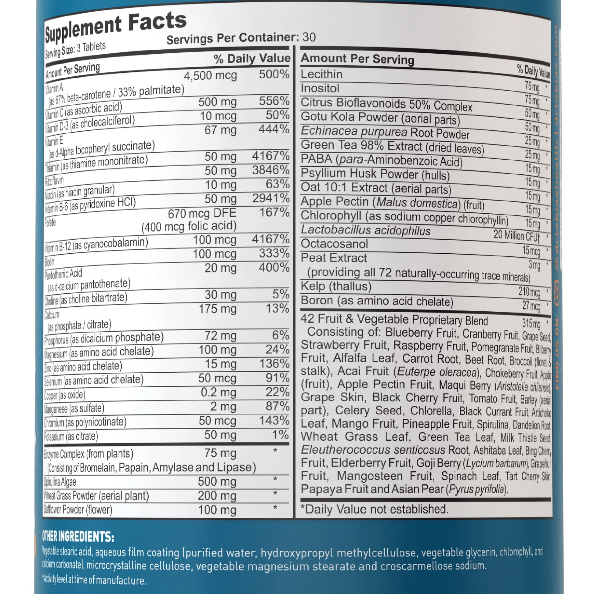 Dr. Tobias Adult Multivitamin for Women & Men, Immune Supporting Vitamins from 42 Fruits, Vegetables, Plus Probiotics, Vegan Multivitamins Dr. TobiasBuy Supplements Australia