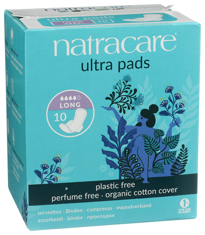 Natracare Slim Fitting Ultra Pads with Wings, Long, Made with Certified Organic Cotton NATRACAREBuy Supplements Australia
