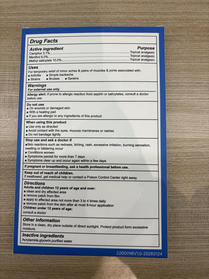 Teemofe Reusable Pain Patch, for Sore Muscle Relief - Pain Relief Patches for Back, Foot, Knee, Neck & More, Easy Adhesive Application, Fast Acting - Includes 1 Patch, 3 Adhesives&1 Carry Case-0327-1 TeemofeBuy Supplements Australia