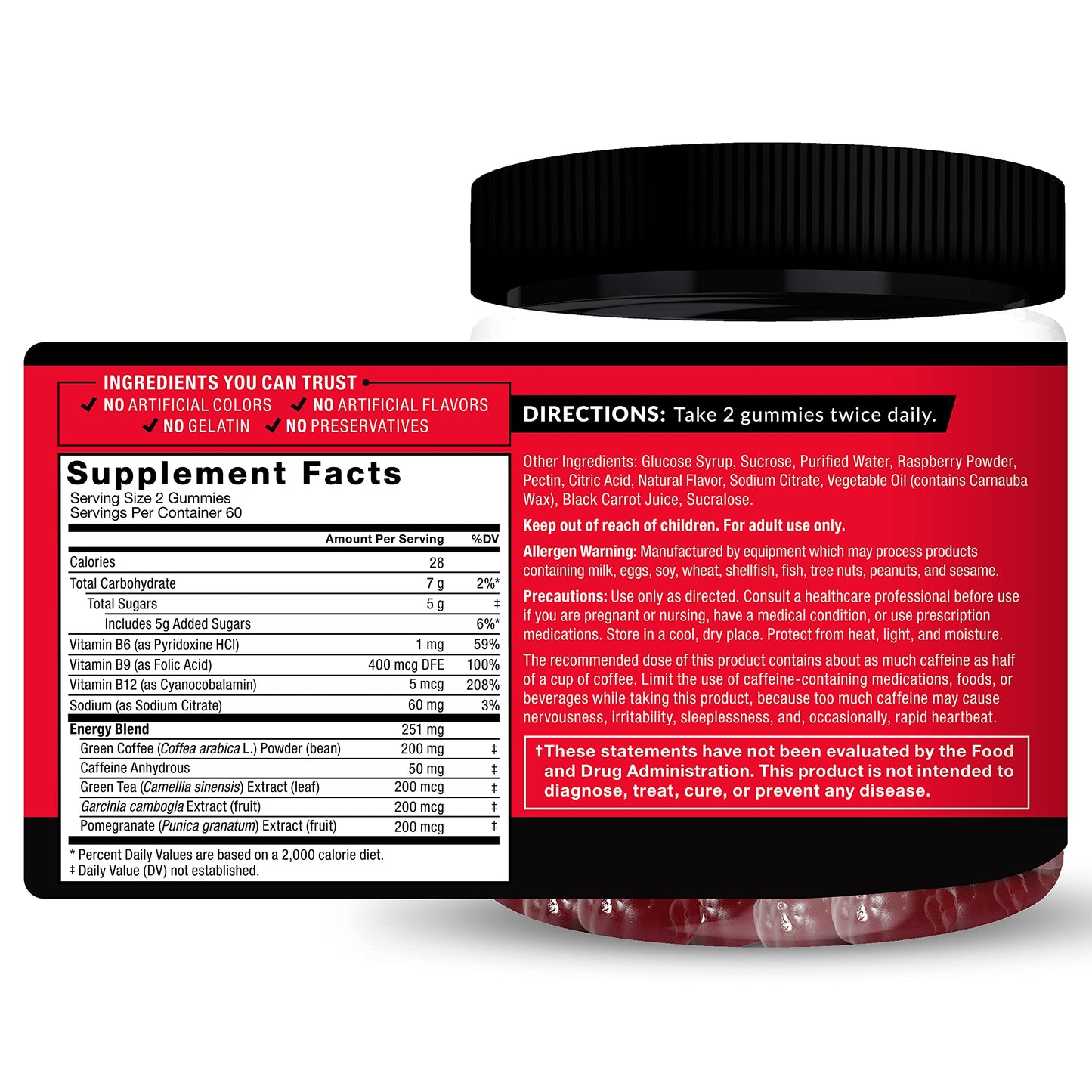 Force Factor LeanFire Thermo Gummies with B12 Vitamins, Caffeine, & Green Coffee Bean Force FactorBuy Supplements Australia