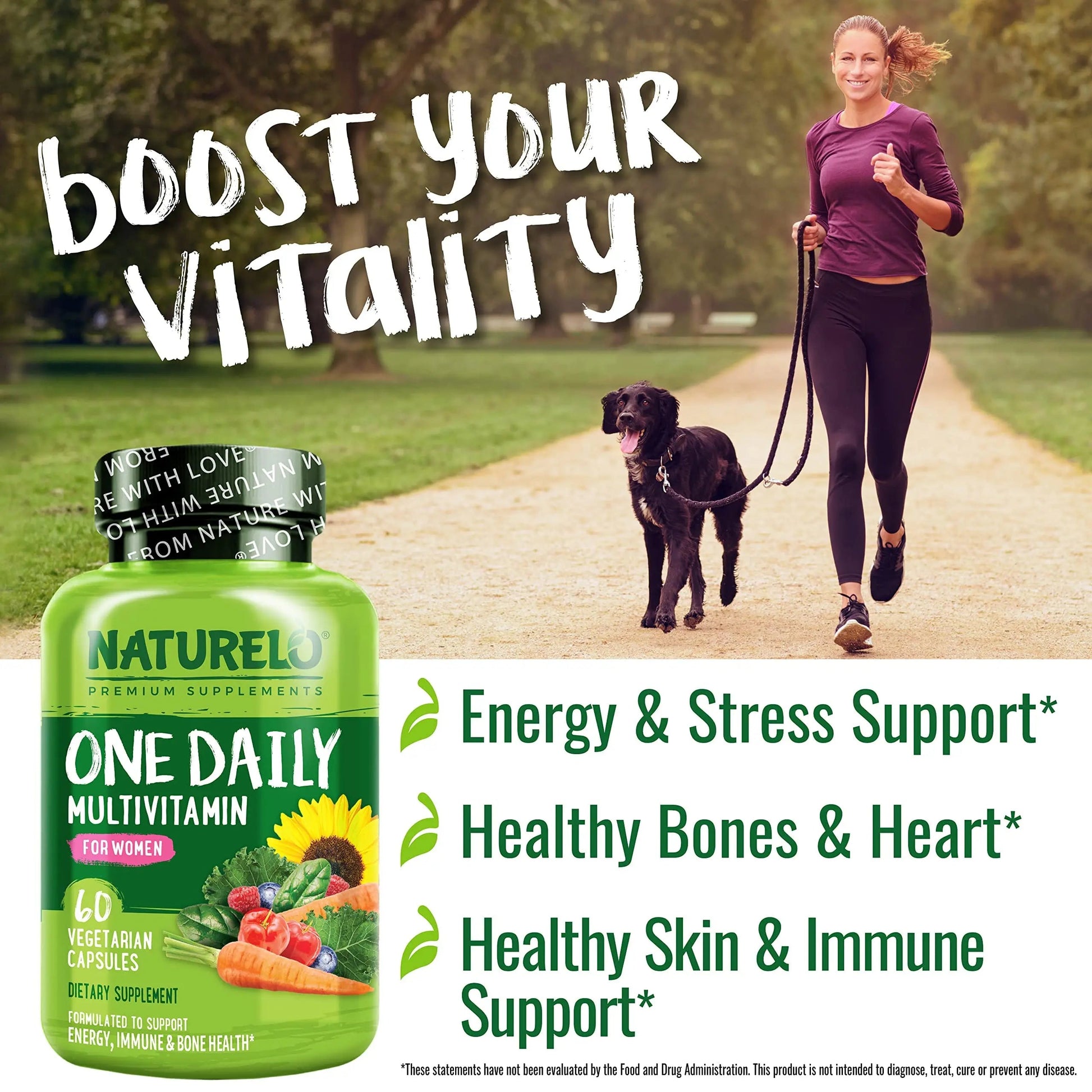 NATURELO Teen Multivitamin - Whole Food, 60 Capsules and One Daily Multivitamin for Women, 60 Capsules - 2 Month Supply Bundle NATURELOBuy Supplements Australia