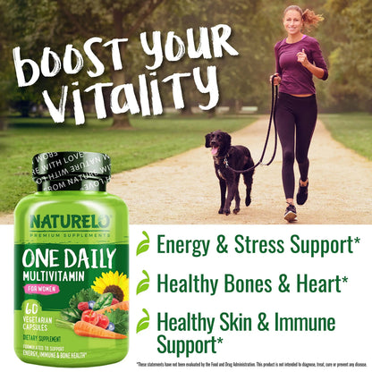 NATURELO Teen Multivitamin - Whole Food, 60 Capsules and One Daily Multivitamin for Women, 60 Capsules - 2 Month Supply Bundle NATURELOBuy Supplements Australia