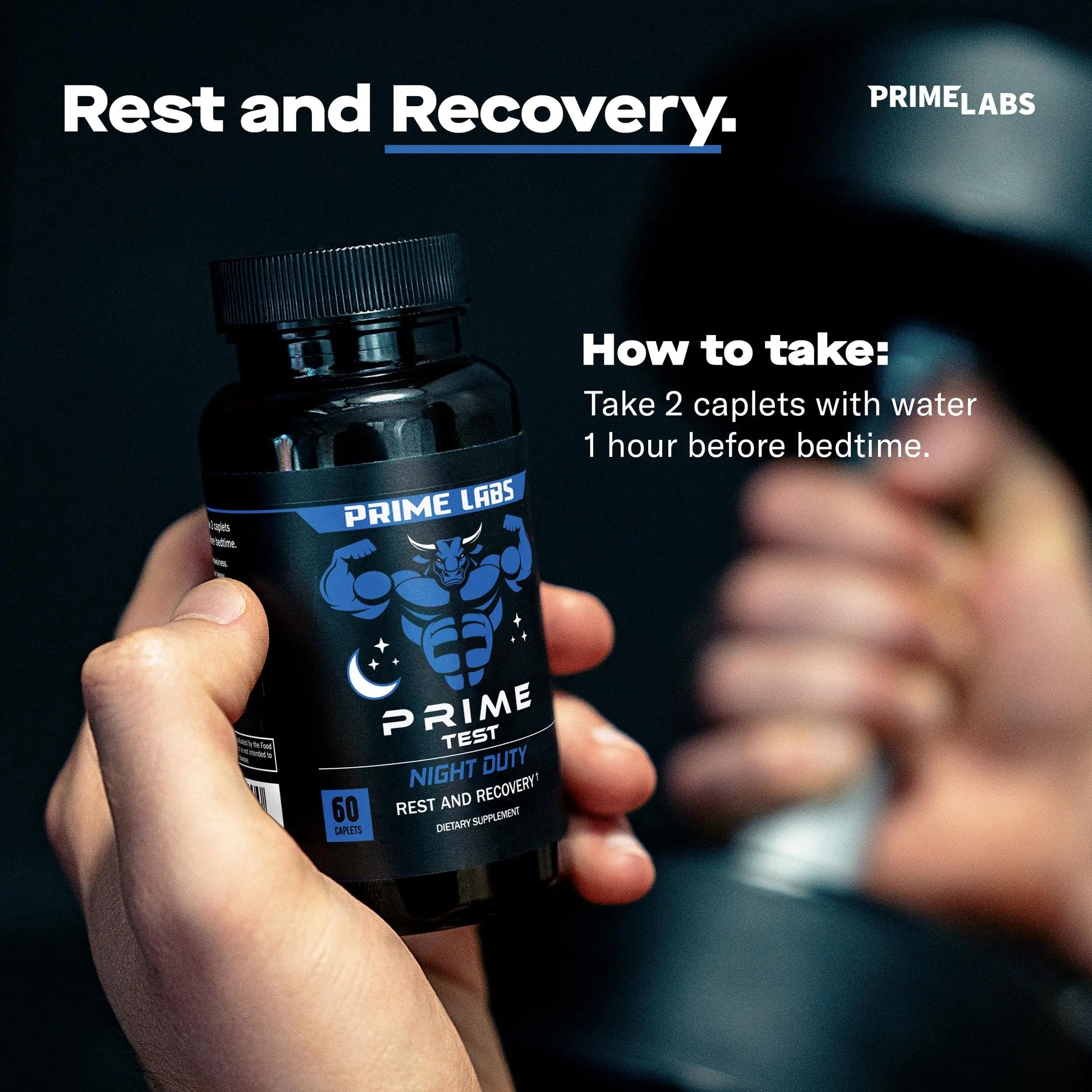 Prime Labs Night Duty - Nighttime Testosterone Booster & Sleep Support - PM Rest & Muscle Recovery Supplements - 60 Count Prime LabsBuy Supplements Australia