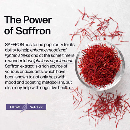 Pure Saffron Extract - Appetite Suppressant for Weight Loss Women & Men - Natural Hunger Ultra6 NutritionBuy Supplements Australia