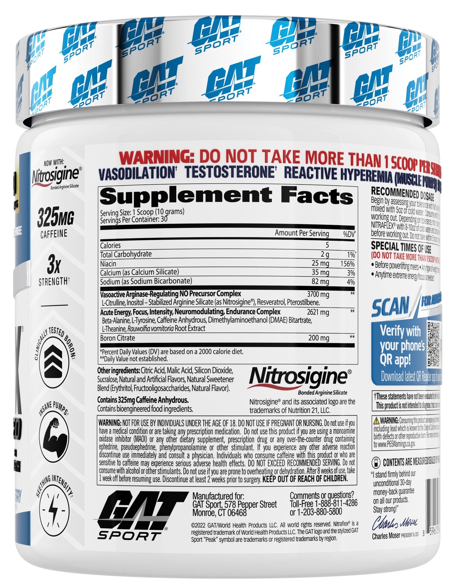 GAT SPORT Nitraflex Advanced Pre-Workout Powder, Increases Blood Flow GAT SPORTBuy Supplements Australia
