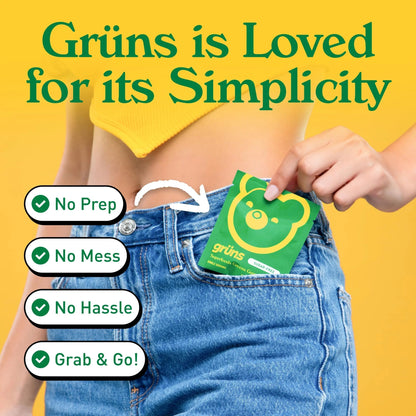Gruns Adults Super Greens Multivitamin Gummies, Superfood Vitamin Gummy Bears with Spirulina, Chlorella, Prebiotic Fiber for Digestive Health GrünsBuy Supplements Australia