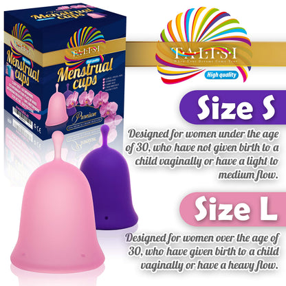 Talisi Menstrual Cups Set of 2 with Collapsible Silicone Sterilizer - Soft & Flexible Sensitive Feminine TALISI WHEN YOUR DREAMS COME TRUEBuy Supplements Australia