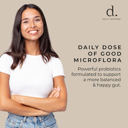 Daily Defense Probiotic Immune Support Supplement - Daily Probiotics for Men with Constipation & Gas - Digestion and Bloating Supplement & Probiotics for Women - 60 Capsules, PROBIO-D Daily DefenseBuy Supplements Australia