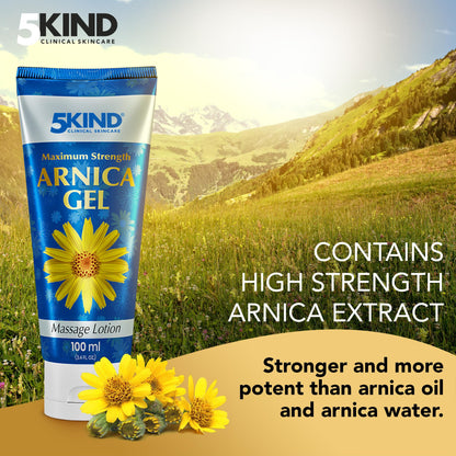 5kind Maximum Strength Arnica Bruise Gel 3.4 Fl Oz - Arnica Gel for Bruising and Swelling - Arnica Montana Gel with High Concentration Extract - Non-Greasy Formula 5kind clinical skincareBuy Supplements Australia