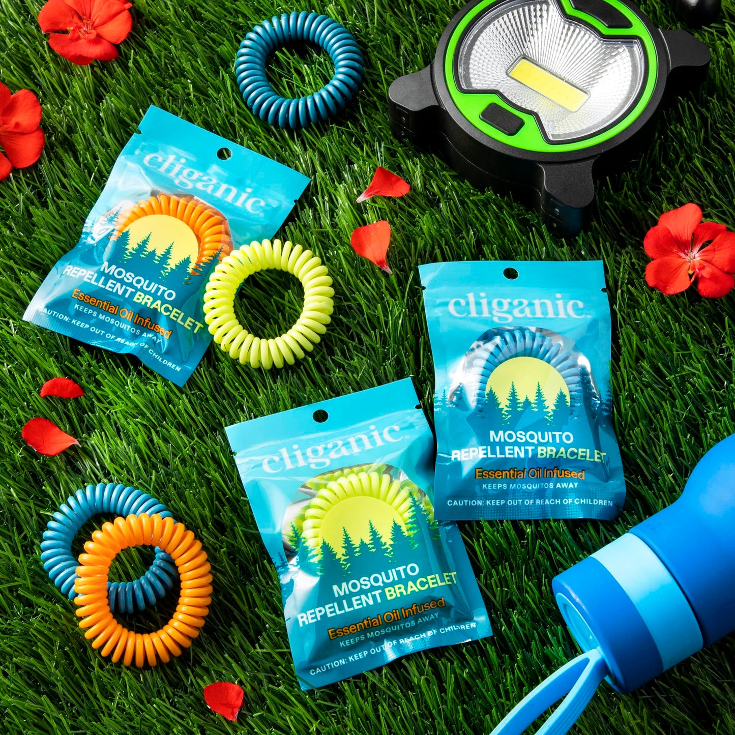 Cliganic 10 Pack Mosquito Repellent Bracelets, DEET-Free Bands, Individuall CliganicBuy Supplements Australia