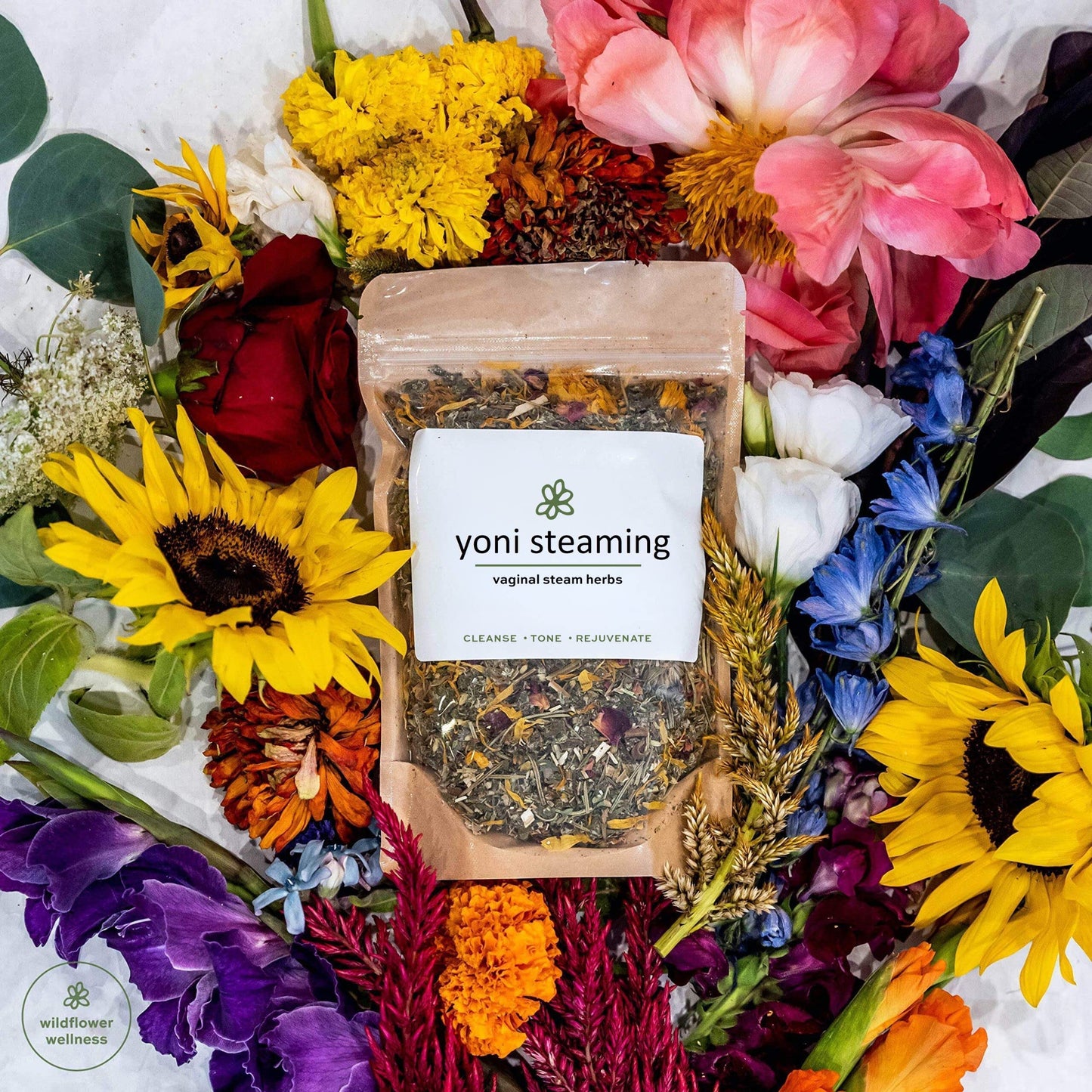 Yoni Steaming Herbs (5 Steams) | Cleansing + Gentle Formula | Formulated by Trained Herbalist WILDFLOWER WELLNESSBuy Supplements Australia