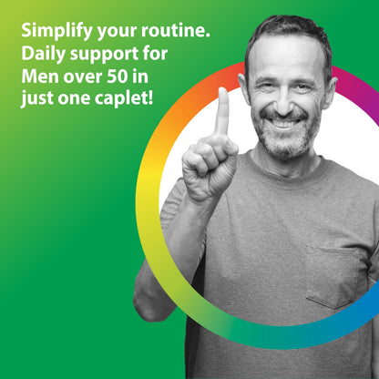 Rainbow Light Mens Multivitamin One + for 50 Plus | 90 Caplets | Supports Muscle Health | with Vitamins C, D, and Zinc Rainbow LightBuy Supplements Australia