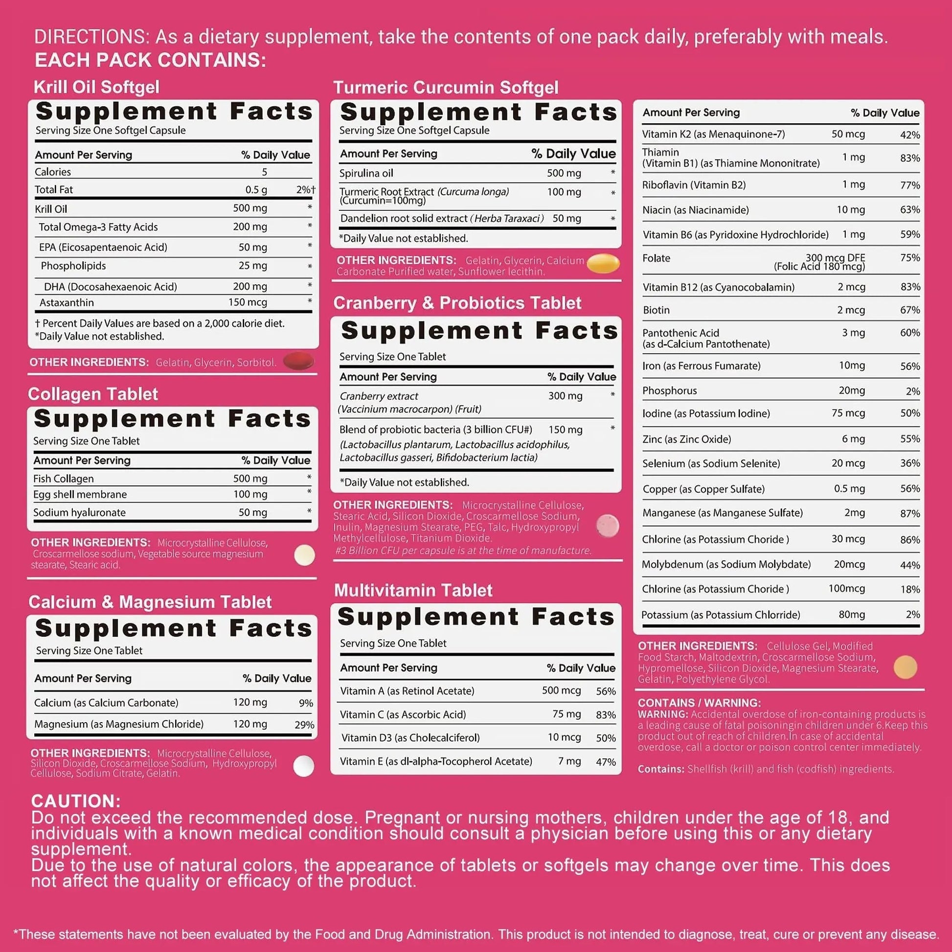 RevitaPlus Multivitamin for Women with Vitamin A,B,C,D3,E,K2,Biotin, Collagen,Krill Oil,Cranberries Supports Energy,Wellness,Beauty and Immune RevitaPlusBuy Supplements Australia