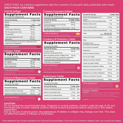RevitaPlus Multivitamin for Women with Vitamin A,B,C,D3,E,K2,Biotin, Collagen,Krill Oil,Cranberries Supports Energy,Wellness,Beauty and Immune RevitaPlusBuy Supplements Australia