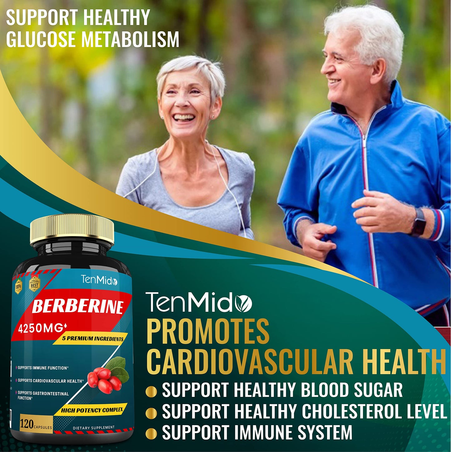 Berberine Extract Capsules 4250mg, 4 Months Supply & Ceylon, Milk Thistle, Turmeric TenmidoBuy Supplements Australia