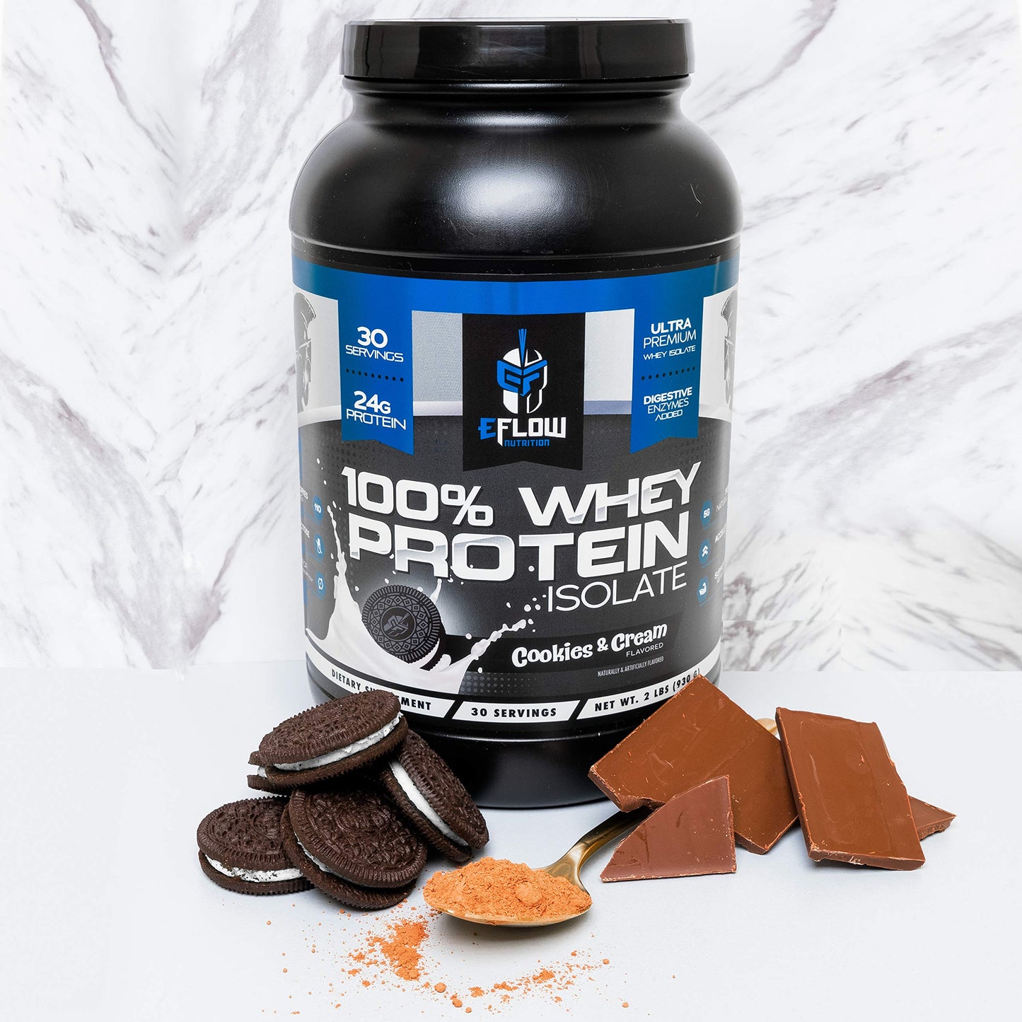 eFlow Nutrition 100% Whey Protein Isolate - Lactose-Free Digestive Enzymes Added eFlow NutritionBuy Supplements Australia