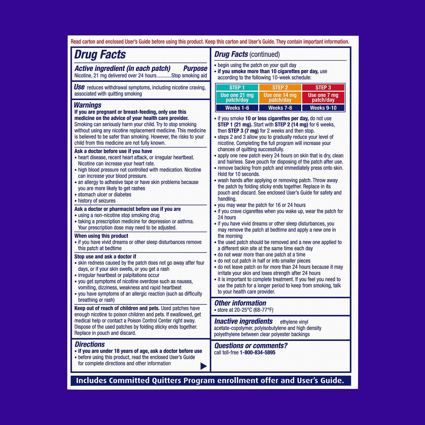 NicoDerm CQ Step 1 Nicotine Patches to Quit Smoking, 21 mg, Stop Smoking NicoDermBuy Supplements Australia