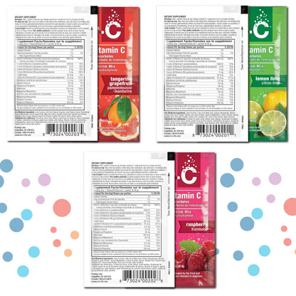 Ener-C Variety Pack Multivitamin Drink Mix Powder Vitamin C 1000mg & Electrolytes with Real Fruit Juice Natural Energy & Immune Support for Women & Men Ener-C