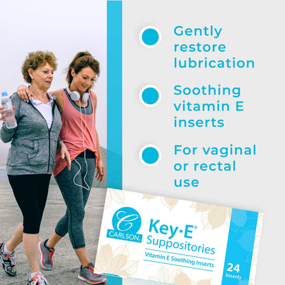 Carlson Labs Key-E Suppositories Vitamin E Soothing Inserts (2 Packages of 24 Inserts, 48Count) CarlsonBuy Supplements Australia