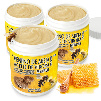 Veneno de Abeja Soothing Ointment – Topical Comfort Cream for Muscle Tension, Joint Discomfort & Everyday Aches – Fast Acting Relief – 18.5 Oz | 3-Pack MenperBuy Supplements Australia