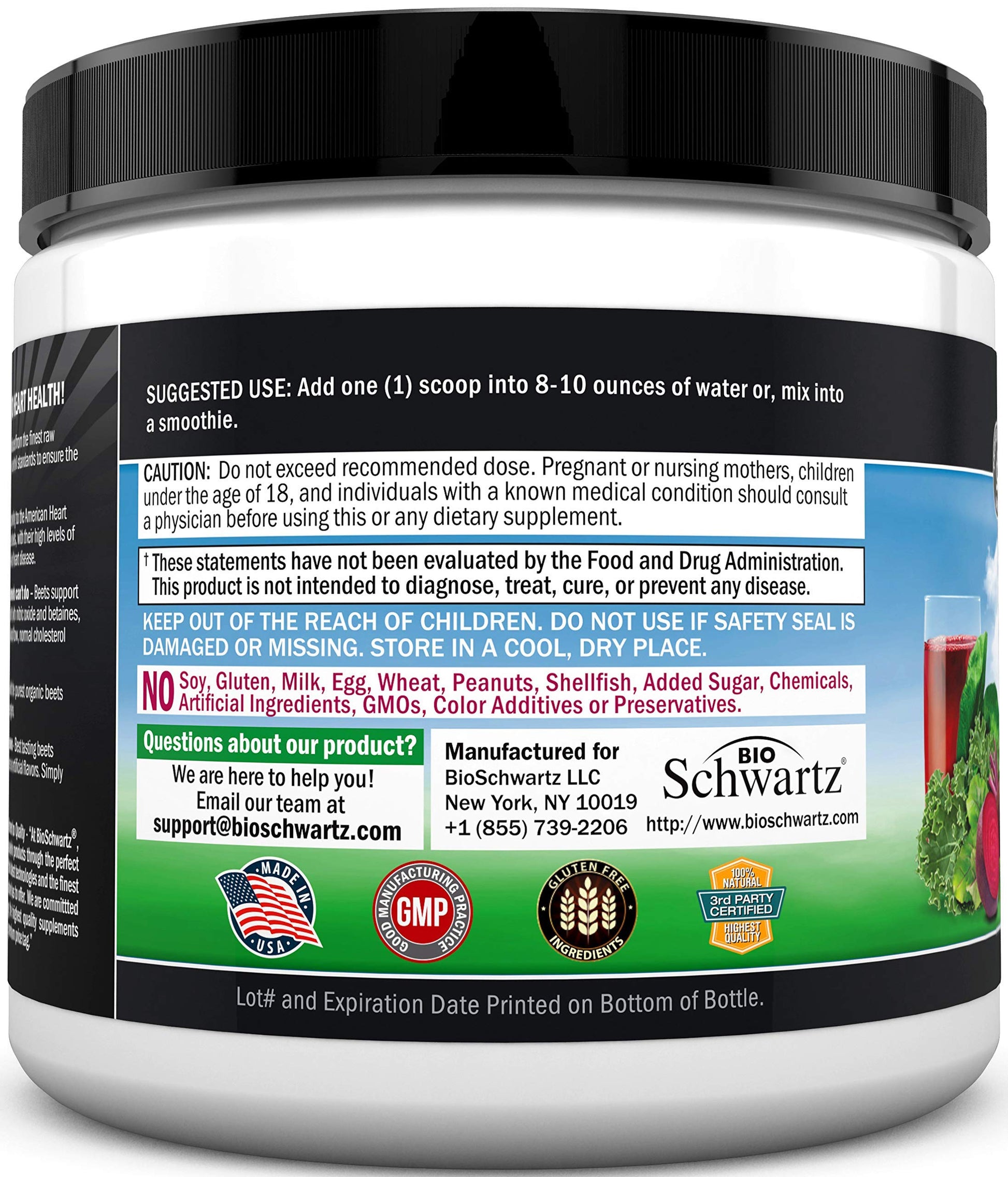 Beet Root Powder - Beets Superfood Supplement with Vitamin C Plus Organic Antioxidant BioSchwartzBuy Supplements Australia
