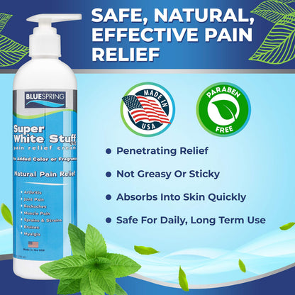 Emu Therapy Super White Stuff OTC 12-oz. Pump Bottle - Natural, Made in USA, Paraben-Free, Works in As Little As 5 Minutes for Joint/Muscle Pain, Backaches, Sprains/Strains, Bruises & More Emu TherapyBuy Supplements Australia