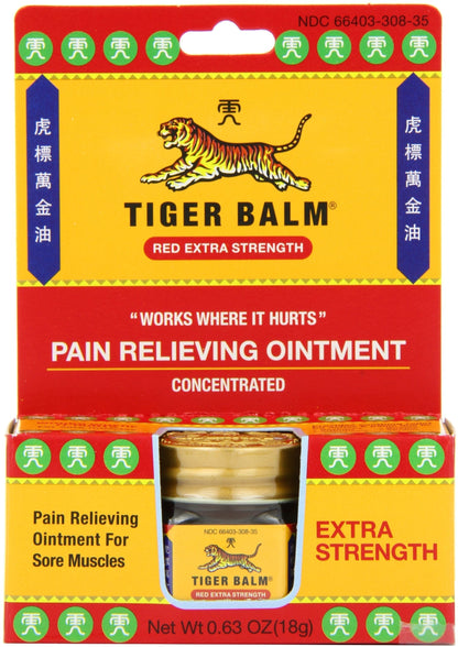 Tiger Balm Pain Relieving Ointment, Extra Strength, 0.63 Ounces (Pack of 3) Tiger BalmBuy Supplements Australia