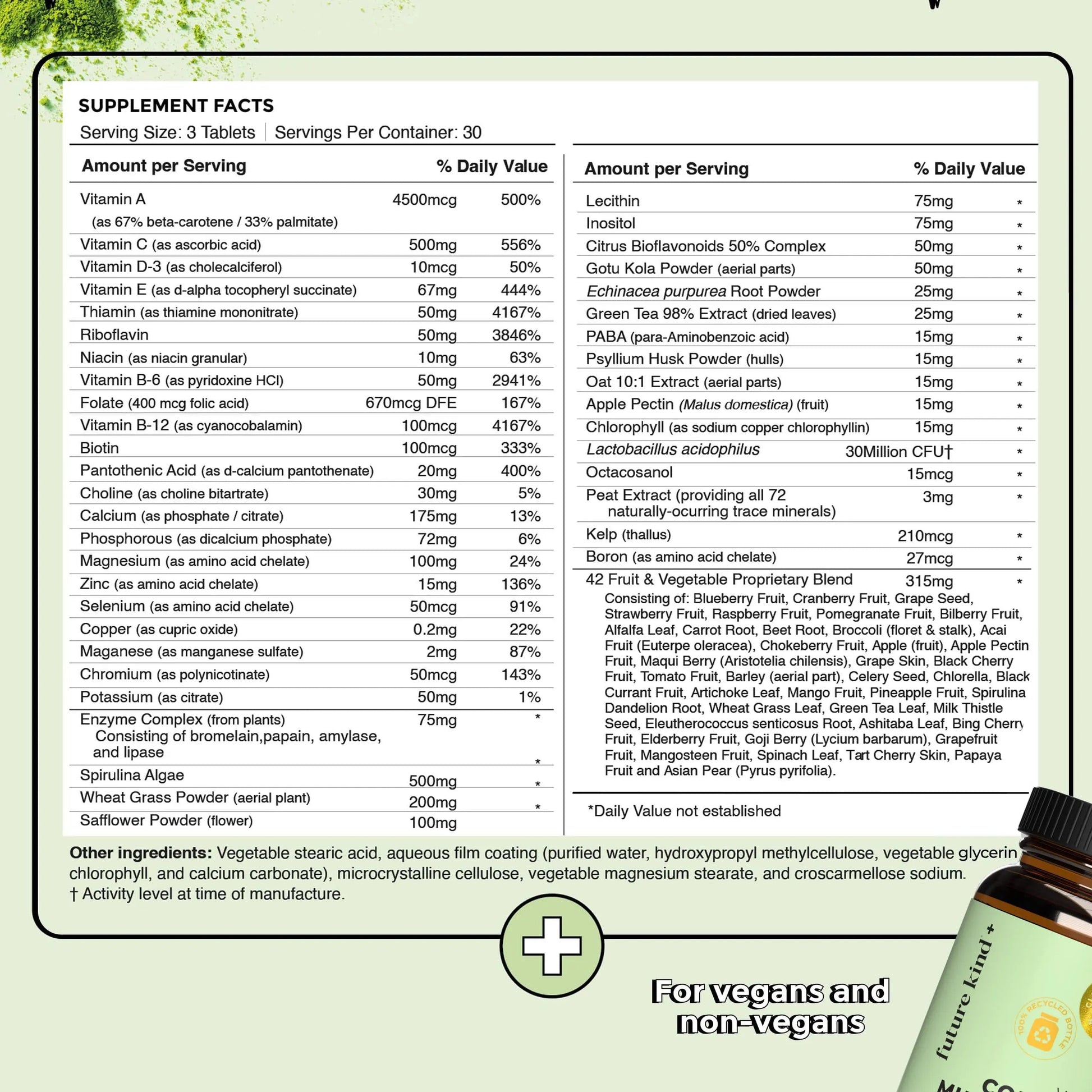 Future Kind Multivitamin Bundle - Vegan Complete Multivitamin and Vegan Essential Multivitamin - Vegan Vitamin B12, Omega 3, and Vitamin D3 - Complete Multivitamin, 42 Vitamins in 1 for Men and Women Future KindBuy Supplements Australia