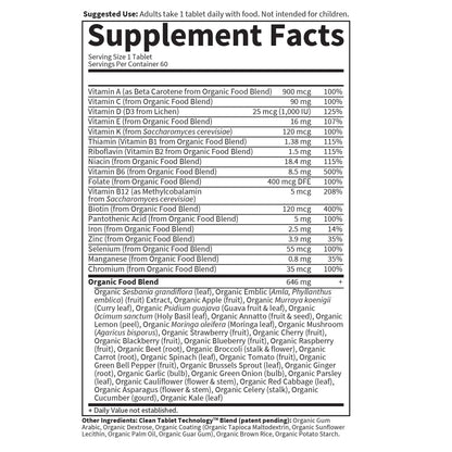 Garden of Life Organics Multivitamin for Women - Women's Once Daily Multi - Whole Food Multi with Iron,Biotin,Vegan Organic Womens Multivitamin Garden of LifeBuy Supplements Australia