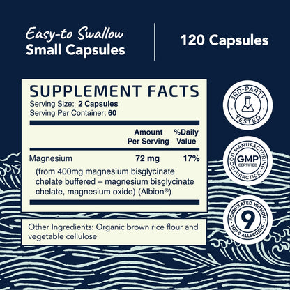 Magnesium Bisglycinate 400mg | Chelated Bisglycinate for Muscle Relaxation, Bones Nobi NutritionBuy Supplements Australia