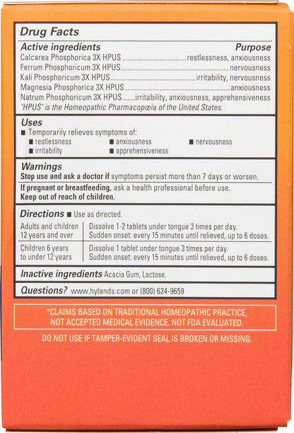 Hyland's Nerve Tonic Stress Relief Tablets, Natural Relief of Restlessness, Nervousness Hyland'sBuy Supplements Australia
