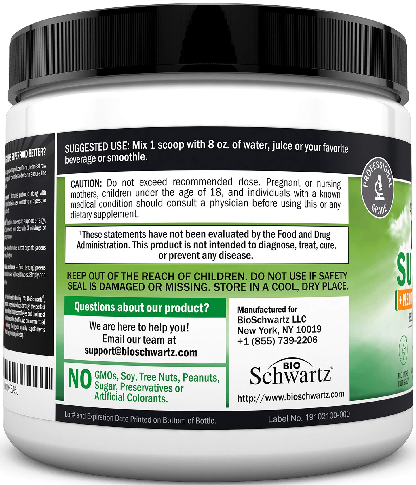 Super Greens Powder Superfood - Greens Powder with Probiotics Prebiotics Digestive BioSchwartzBuy Supplements Australia