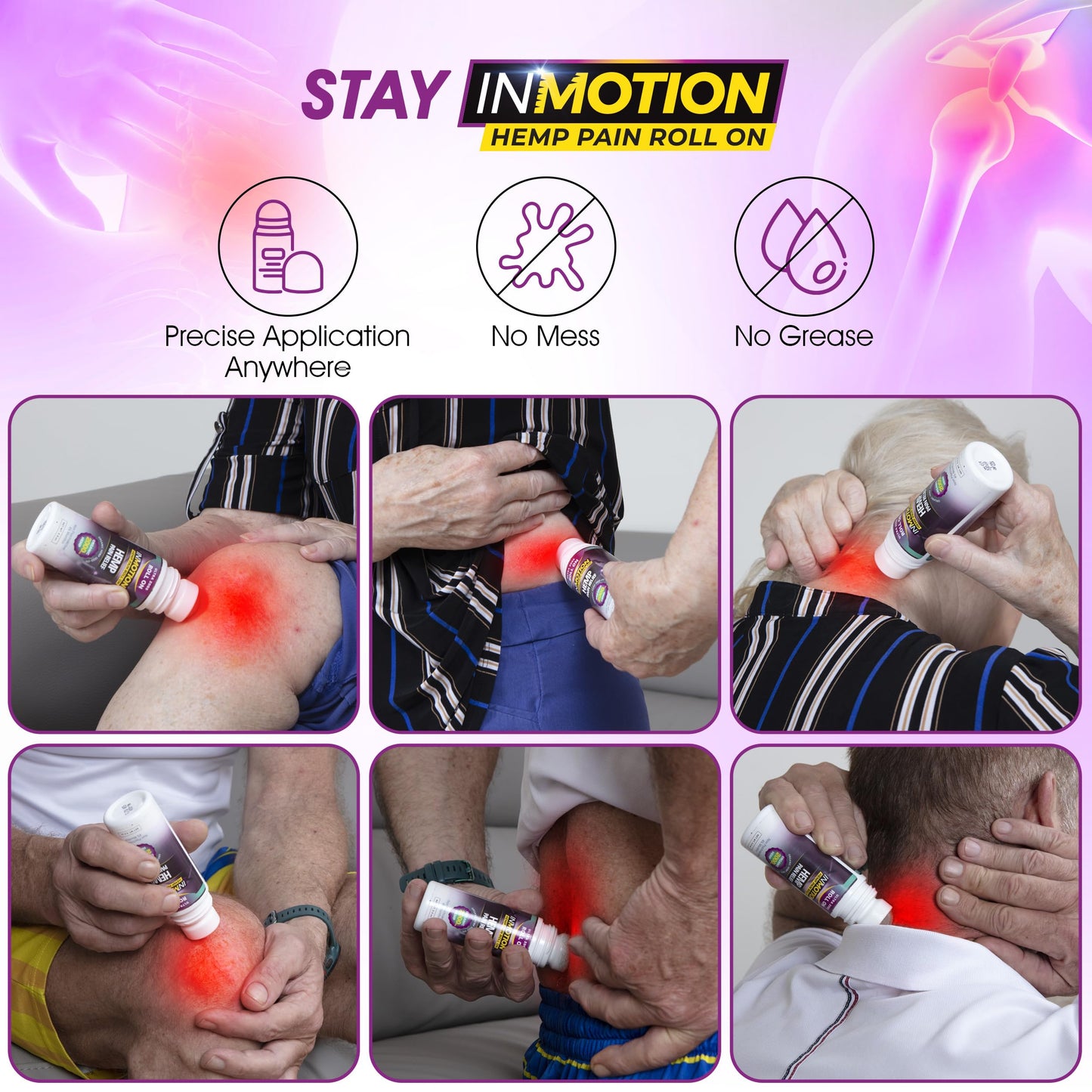 Inmotion Hemp Roll On for Pain Relief - Premium Ultra Strength Fast Acting, Long Lasting, Odorless Hemp Oil Roll On Pain Reliever for Joint, Muscle, & Back InMotion HempBuy Supplements Australia