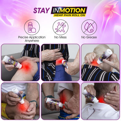 Inmotion Hemp Roll On for Pain Relief - Premium Ultra Strength Fast Acting, Long Lasting, Odorless Hemp Oil Roll On Pain Reliever for Joint, Muscle, & Back InMotion HempBuy Supplements Australia