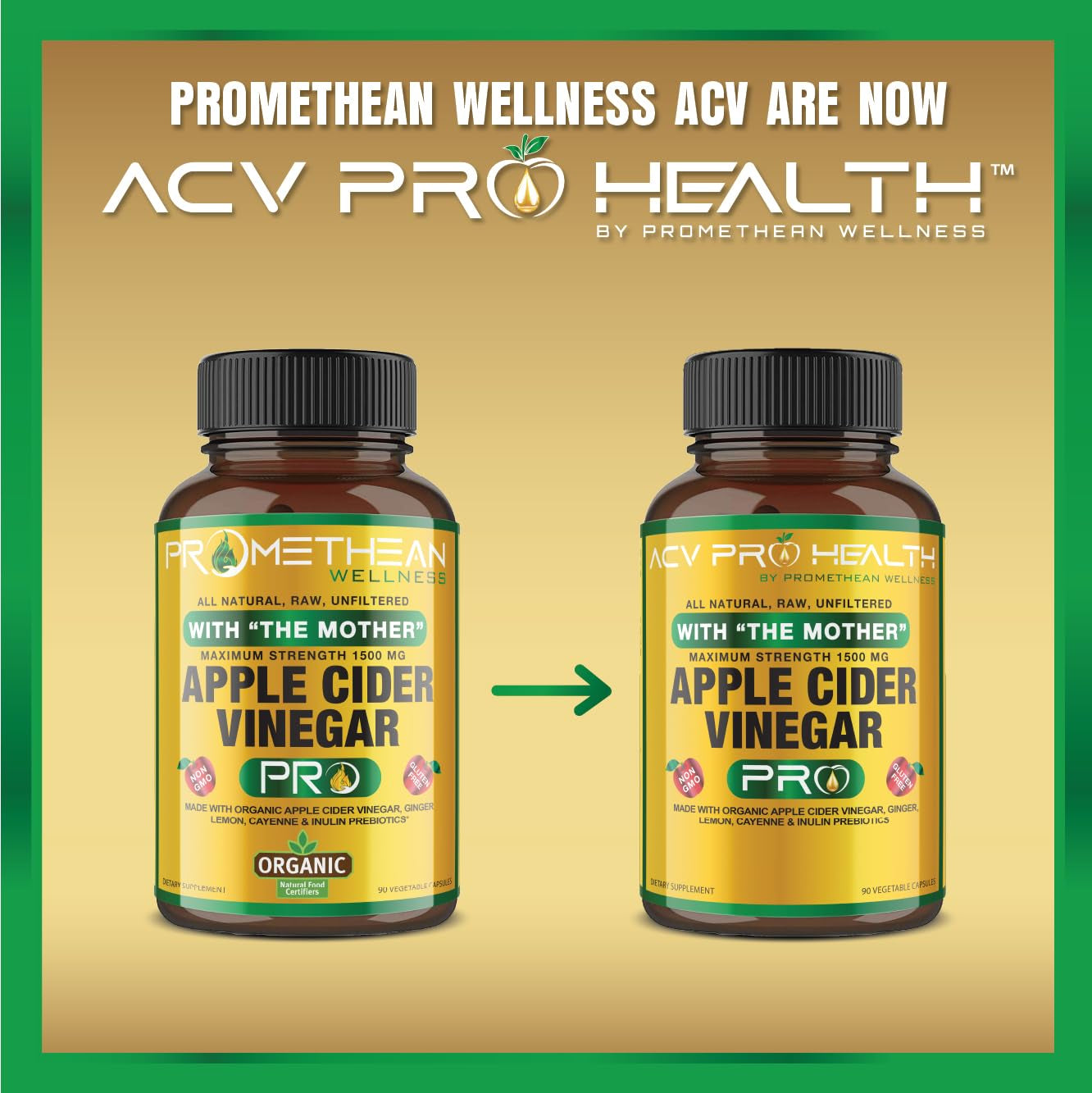 Certified Organic Apple Cider Vinegar Capsules Pro with Mother Acv Pills Detox Promethean WellnessBuy Supplements Australia