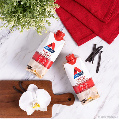 Atkins Vanilla Cream Meal Size Protein Shake, 23g Protein, Low Glycemic, 3g Carb AtkinsBuy Supplements Australia