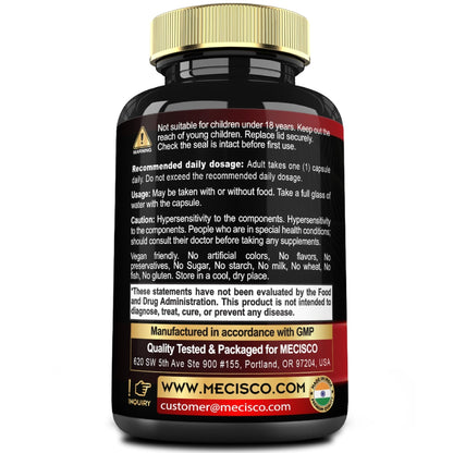 9in1 Cortisol Shield - Ashwagandha & Magnesium Glycinate, Rhodiola, Phosphatidylserine, L-Theanine, Licorice Root, St. John's Wort, Lions Mane - Mind & Mood, Restful Night Support - 60 Capsules - Maple Wellness Supplements