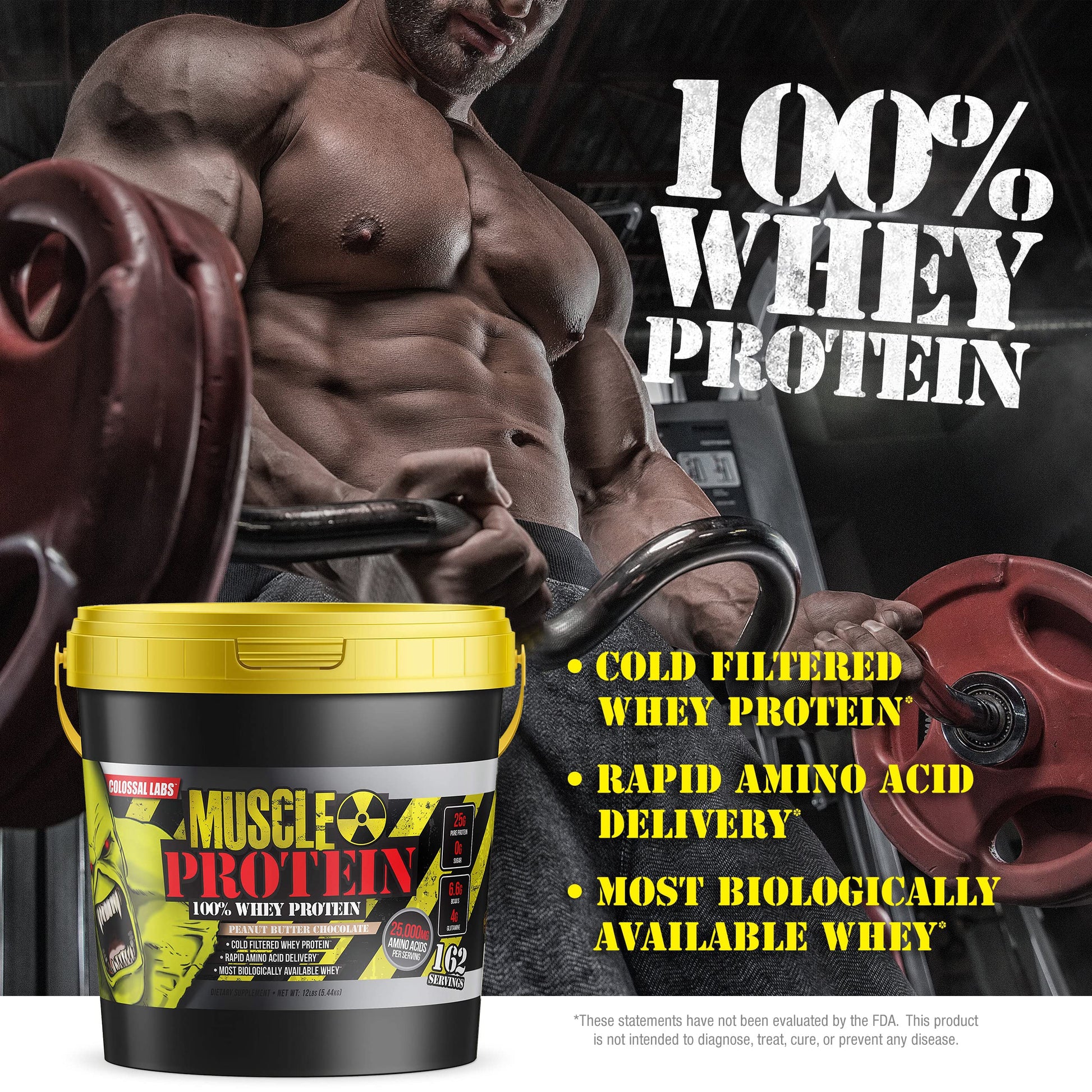 COLOSSAL LABS Muscle Growth Whey Protein [12 lbs/Pack of 1]–Peanut Butter Chocolate COLOSSAL LABSBuy Supplements Australia