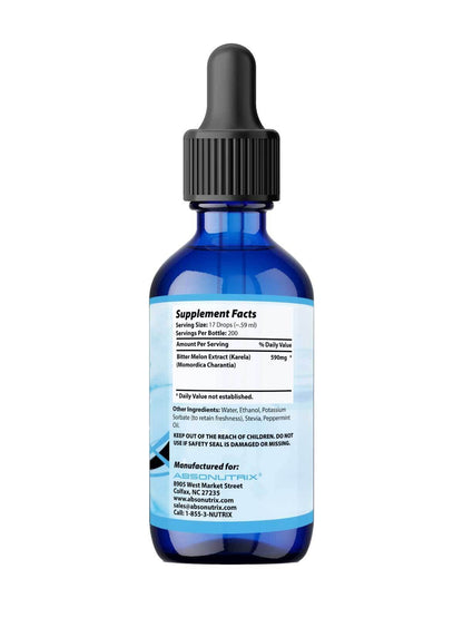 Absonutrix Bitter Melon Extract 590 mg, 4 Fl Oz, 200 Servings, Optimum Bioavailability, Quality Ingredients, Cruelty-Free Products, Non-GMO, Third-Party Tested, GMP-Certified, Made in USA - Maple Wellness Supplements