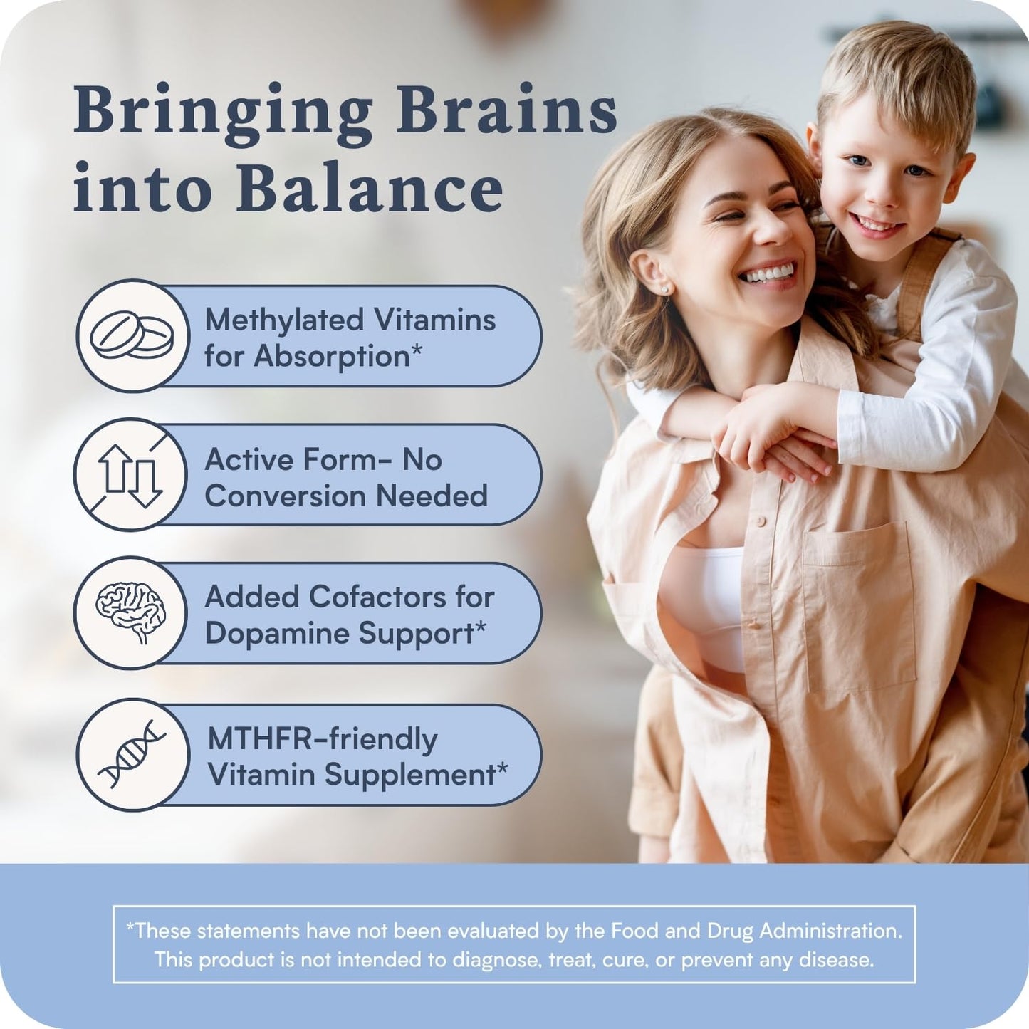 Accentrate Brain Supplement for Focus, Attention, Mood | Complete Vitamin B Complex | Brain Health | Methylated Multivitamin w/L-Methylfolate (5-MTHF), Cofactors Methyl-B12 & P5P | MTHFR Supplement - Maple Wellness Supplements