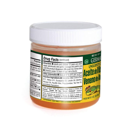 Aceite de Vibora con Veneno de Aveja 3 oz. - Maple Wellness Supplements