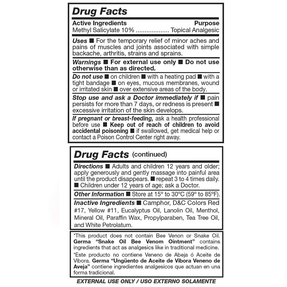 Aceite de Vibora con Veneno de Aveja 3 oz. - Maple Wellness Supplements