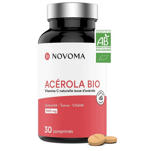 Acérola BIO 1000 mg 30 comprimés NOVOMA - Maple Wellness Supplements
