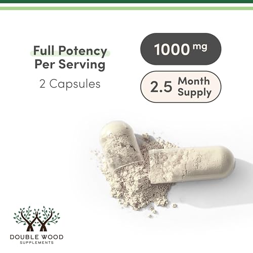 Acetyl L-Carnitine 1,000mg Per Serving, 150 Capsules (ALCAR for Brain Function Support, Memory, Attention, and Stamina) Acetyl L Carnitine That is Third Party Tested by Double Wood - Maple Wellness Supplements