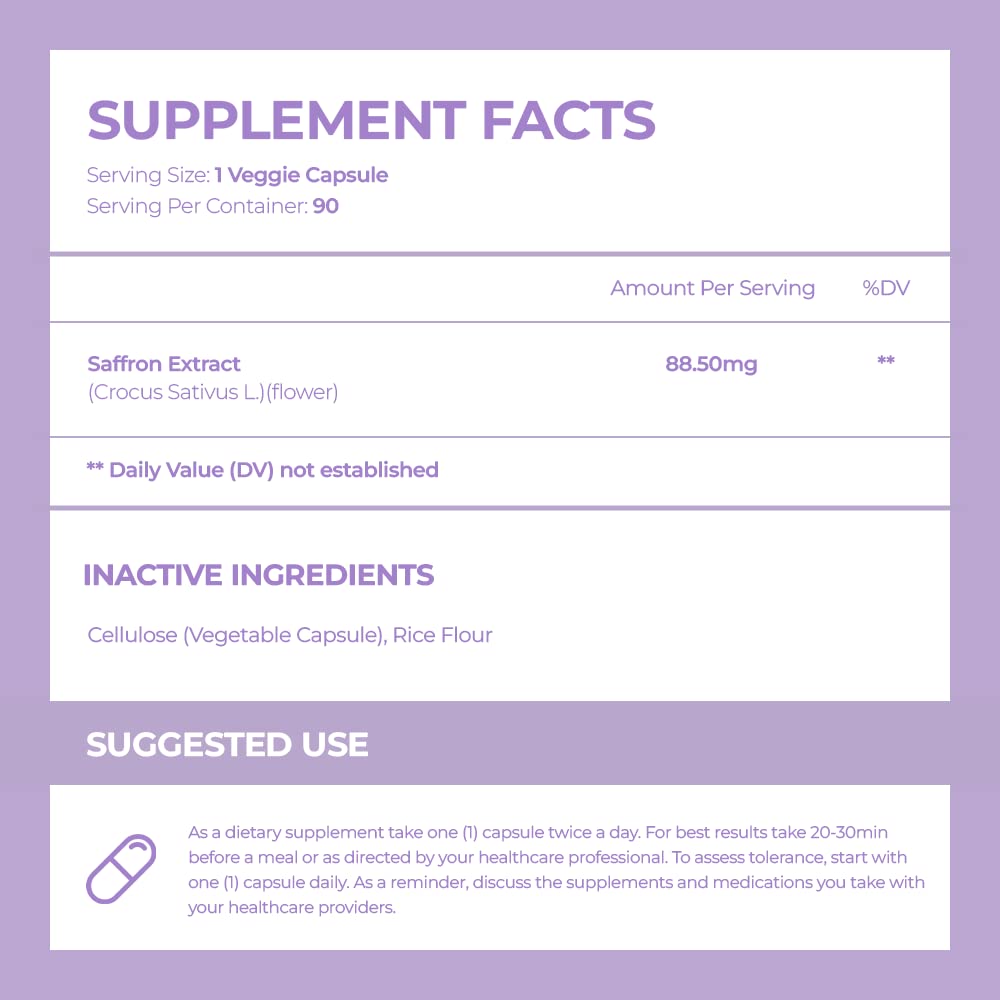 ACEWORKZ 100% Pure Saffron Extract - Appetite Suppressant for Weight Loss - Metabolis - Maple Wellness Supplements