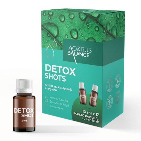 ACORUS BALANCE DETOX SHOTS, liquid, 10 ml, 12 pcs. - Maple Wellness Supplements