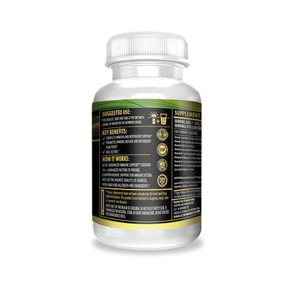 Actif Advanced Immune Support with 10+ Factors for Immunity Booster - 100% Natural, Non-GMO, 60 count - Maple Wellness Supplements