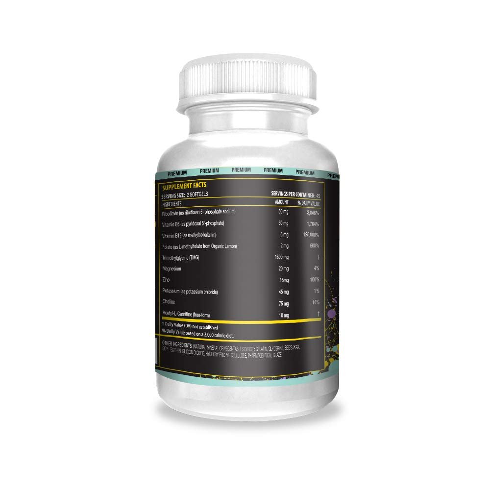 ACTIF Methylation Mega Support with 10 Advanced Factors and Organic Folate – 100% Natural, Non-GMO, 90 Count - Maple Wellness Supplements