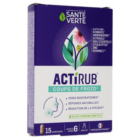 ACTIRUB nose and throat - 15 tablets SANTE VERTE - Maple Wellness Supplements